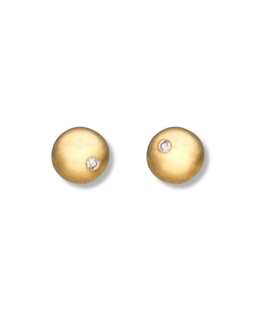 EVA REMENYI Metallic Diamond Bubble Earrings 14K