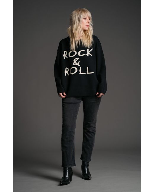 Little Lies Black Rock & Roll Knit Jumper