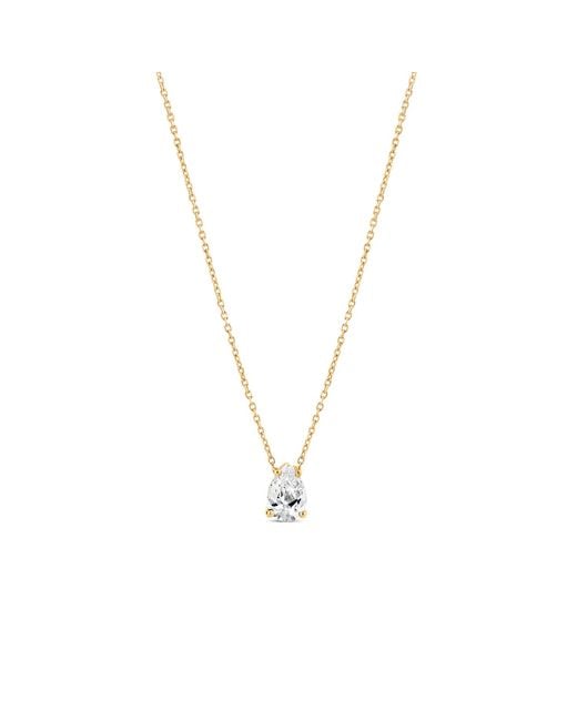 SALLY SKOUFIS Metallic Pure Droplet Necklace Petite With Made Cz Diamond Stimulant