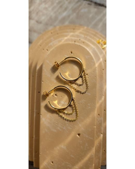 Areia Jewellery Metallic Elva Chain Hoops