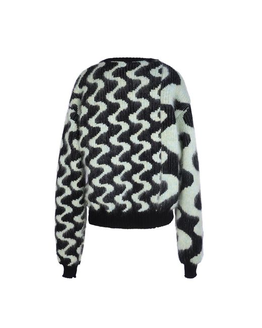 Ccy Currency Black Wavey Split Sweater