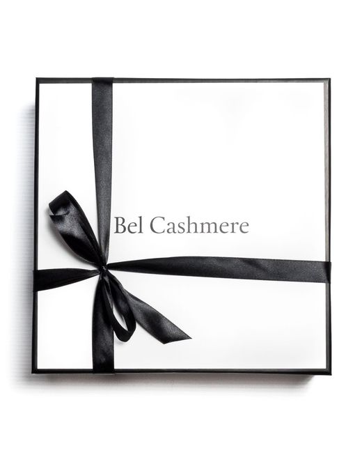 Bel Cashmere Gray Cashmere Scarf With Fringes Organic