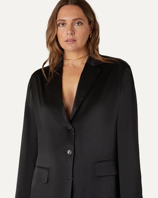 The Summer Edit Black Gigi Silk Jacket