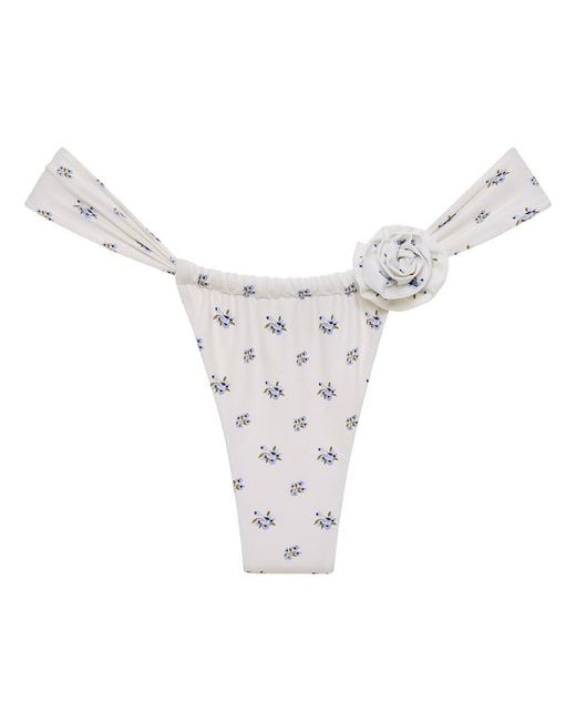 Montce White Heidi Floral Sandra Bikini Bottom