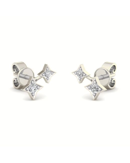 BLOOMTINE | Earth Angel HQ Metallic Illuminess Mini Sterling Shooting Star Studs