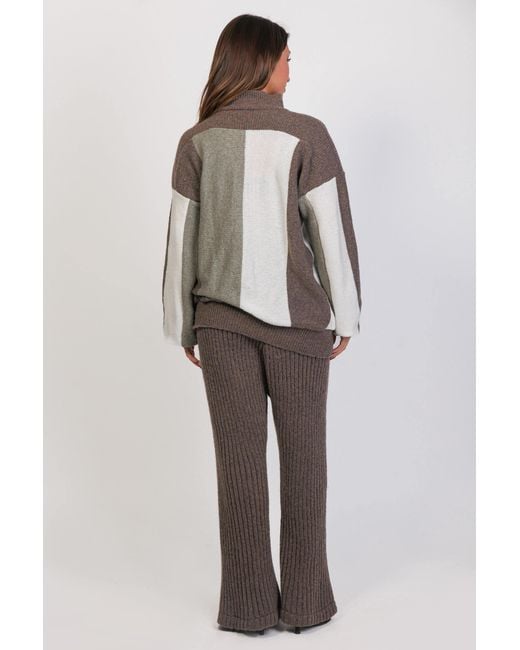 Maison Bogomil Brown Color-Block Cardigan for men