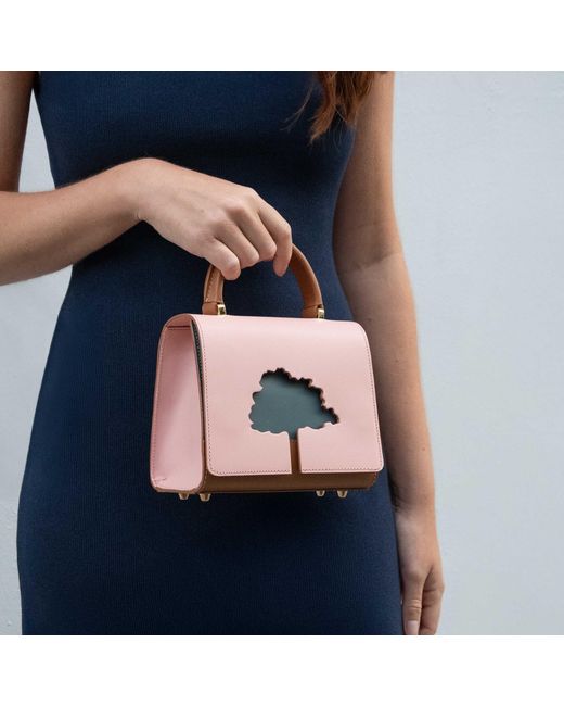 Absurde Pink One Way Small Leather Shoulder Bag