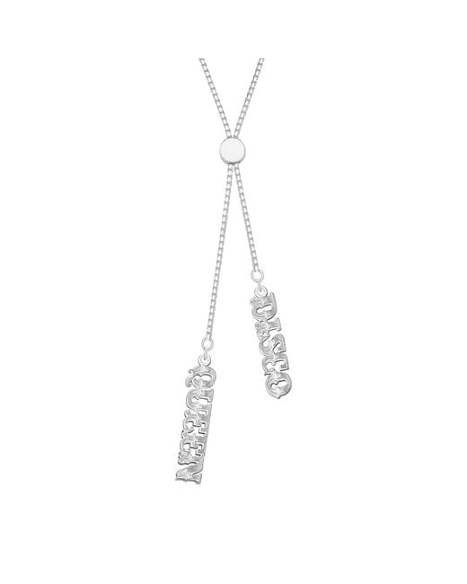 CarterGore Metallic Disco Queen Sterling Slider Necklace