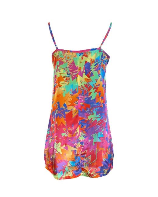 Any Old Iron Red Pastel Lightning Short Dress