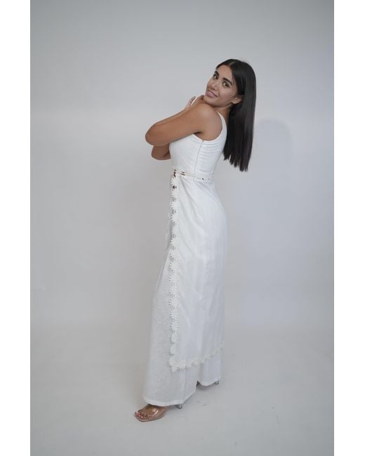 Muda Clothing Fz Llc White Margot Linen Top