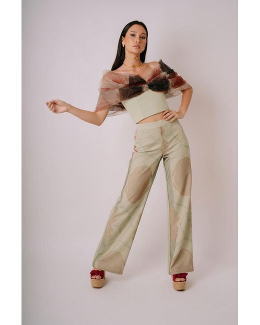 San Malo Natural Tessa Tulle Pants
