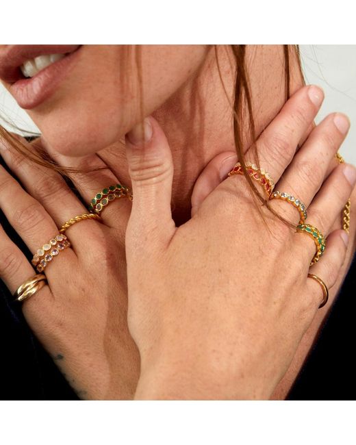 Auree Jewellery Multicolor Ortigia Amethyst Gold Vermeil Ring