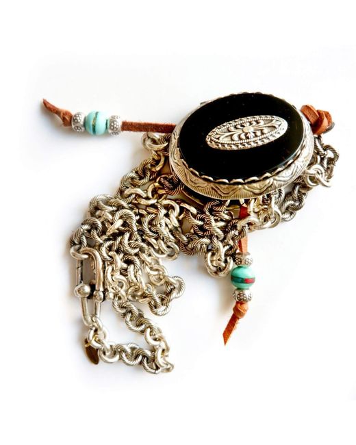 Persia Dona Jewelry Metallic Oval Locket Necklace