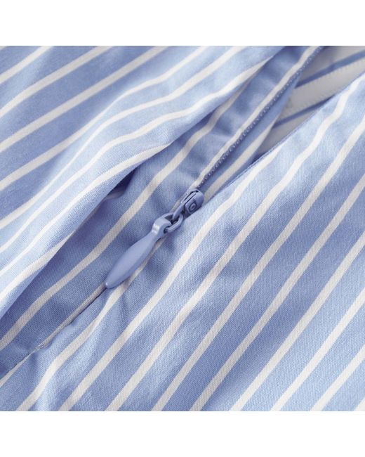 Smart and Joy Blue Long Two-Tone Cotton Skirt