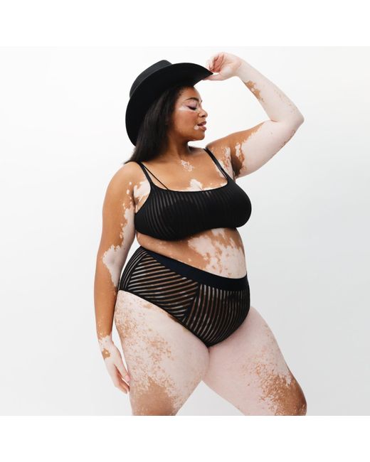 MONIQUE MORIN LINGERIE Brown Vertigo Hi Waisted Brief Cocoa