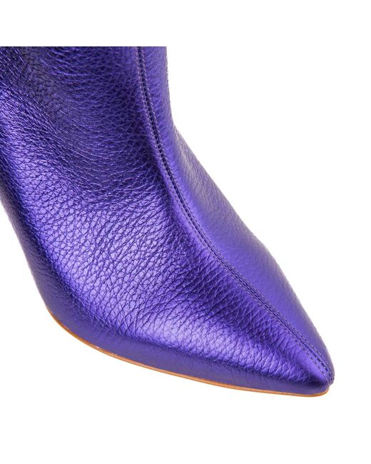 Ginissima Purple Leather Eva Boots