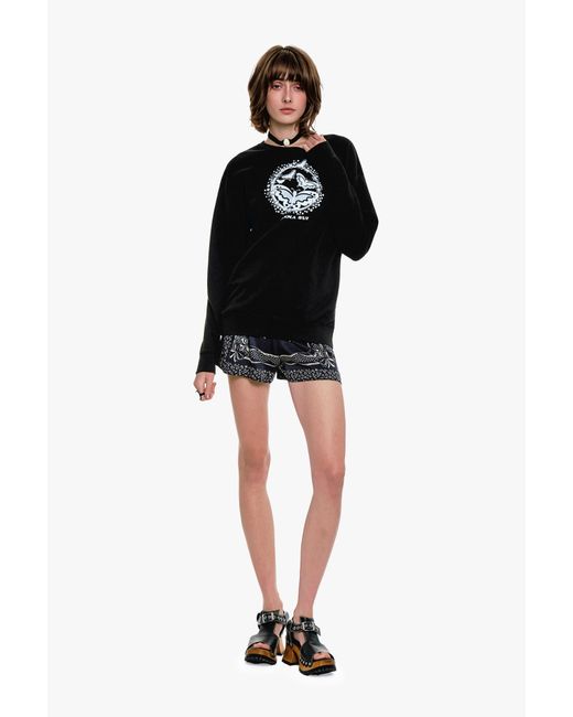 Anna Sui Blue Butterflies Sweatshirt