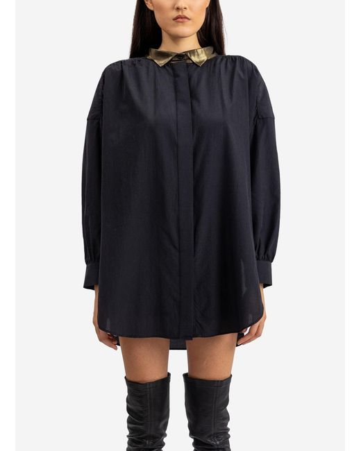 Helene Galwas Blue Holly Blouse
