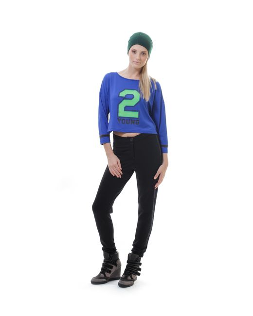 Conquista Blue 2-Young Crop Top Royal
