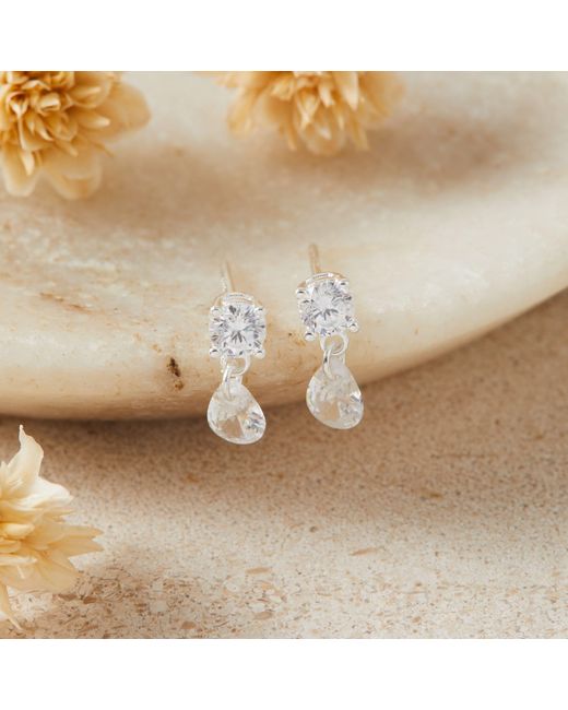 Esterah White Drop Studs