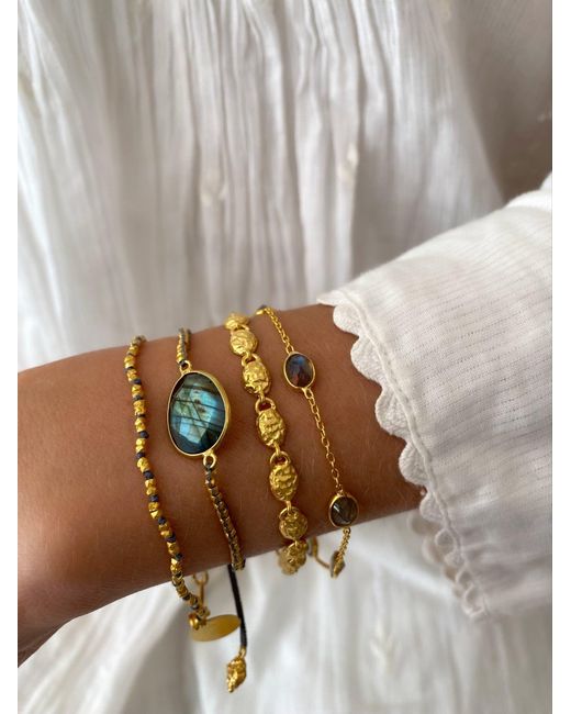 Opium Jewels Metallic Golden Nugget Bracelet