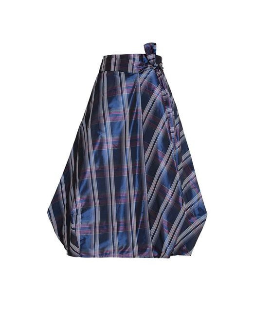 Bianca Popp Blue Wrapped Skirt
