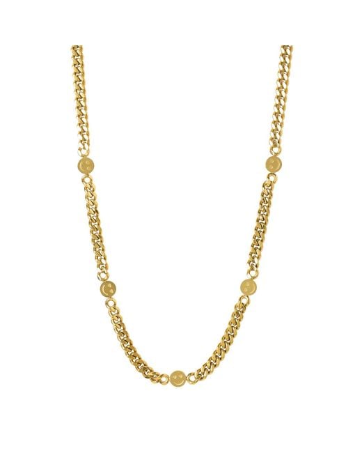Hoops + Chains LDN Metallic Smiley Chain