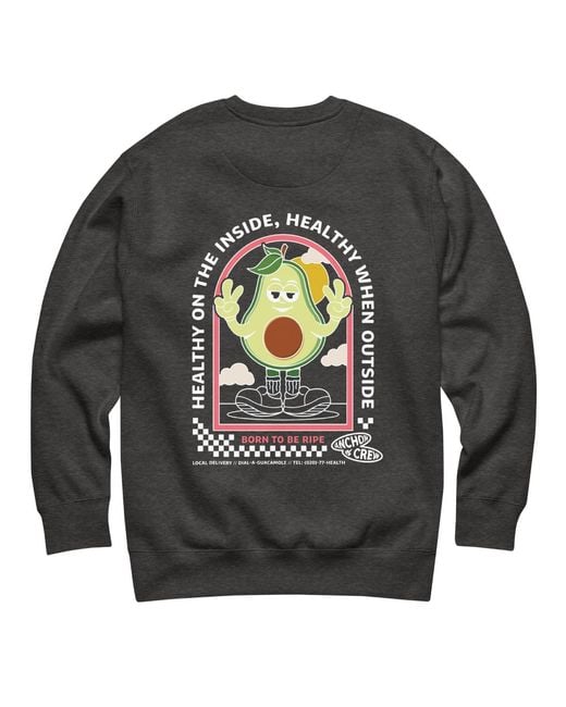 Anchor and Crew Gray Heather Ripe Avocado Dial-A-Local Organic Cotton Sweatshirt for men