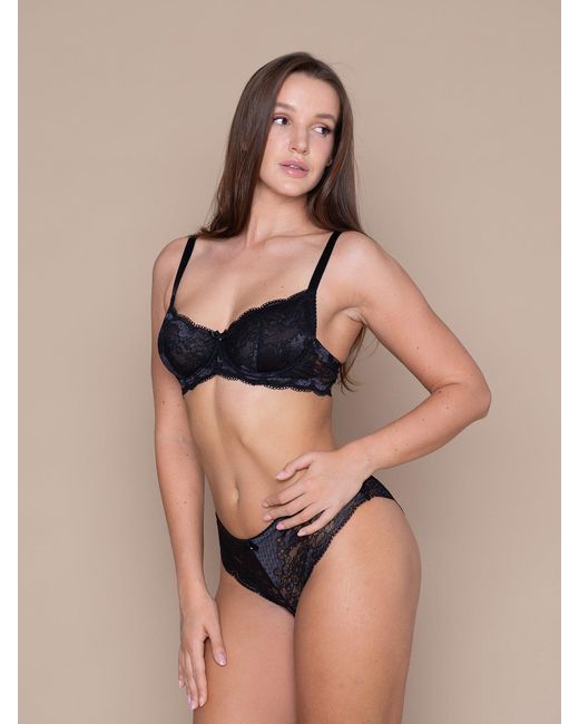 BonBon Lingerie Black Whispers Underwired Bra