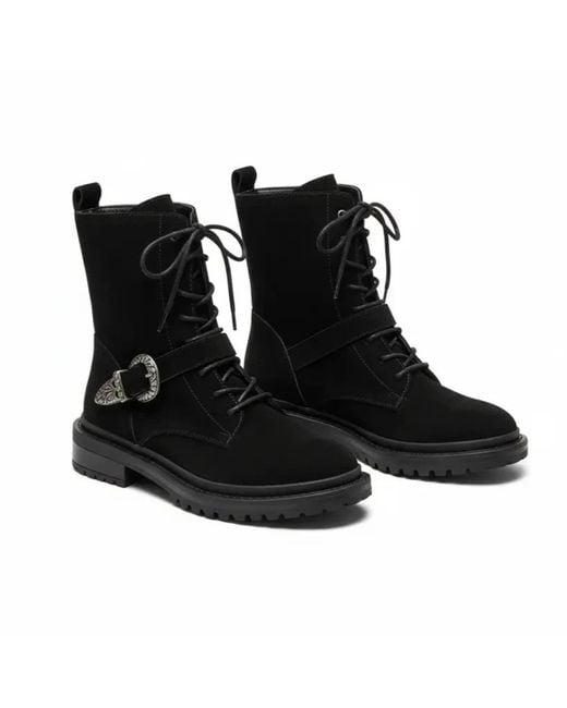 By Virgo Black Mireya Handcrafted Leather Boot