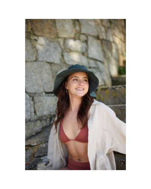 Solpardus Gray Nyx Moss Linen Sun Hat
