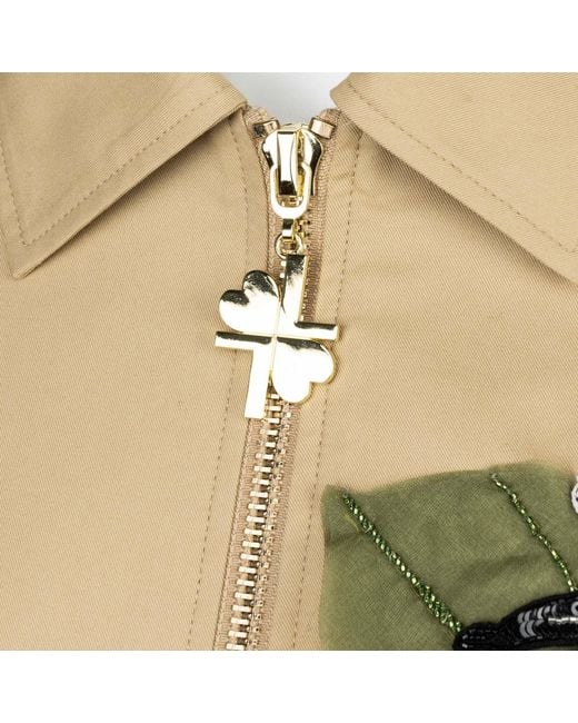 House of Laines London Natural Neutrals Laines Couture Hand Embellished Monkey Cropped Trench