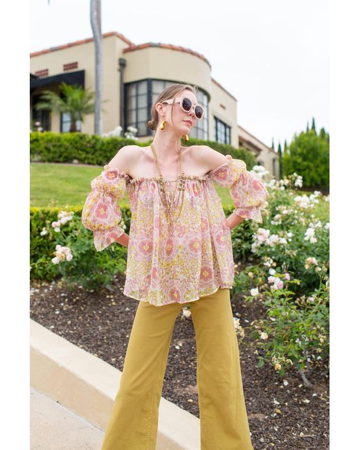 Jennafer Grace Natural Raquel Off The Shoulder Top