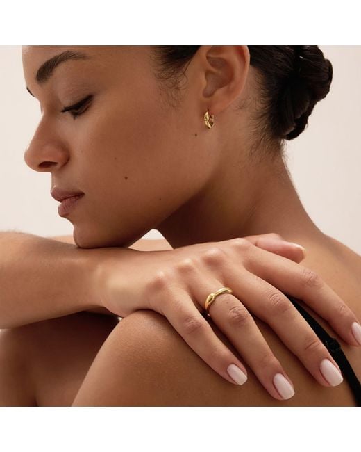 Vanhi Metallic Colette Link Droop Ring