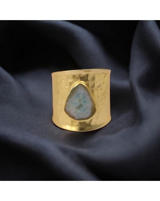 Sibylla Delphica Yellow Drusy Agate Bangle