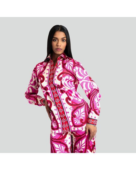 Maui X Lolita Red Yaya Baroque Print Pants Set