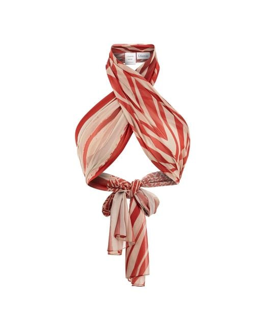 Lilamie Red Aruba Crossed Wrap Style Summer Bustier Top