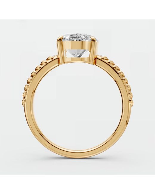Aya Fine Jewelry Metallic 3.58 Ct Oval Lab Diamond Engagement Ring