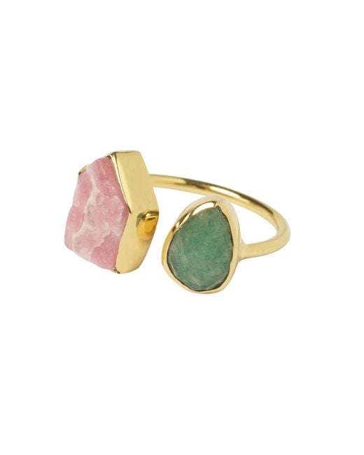 YAA YAA LONDON Multicolor Colour Fusion Adjustable Ring