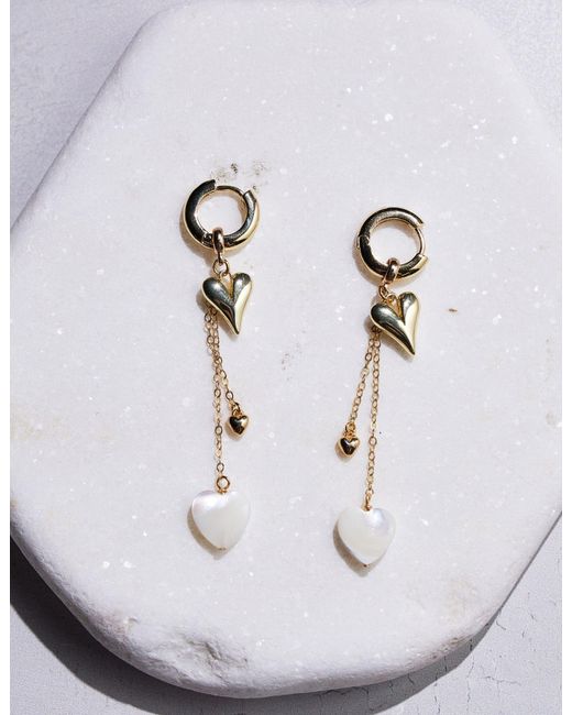 Adriana Pappas Designs Metallic Drops Of Love Earrings
