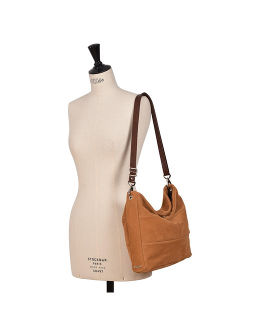 Owen Barry Brown Suede Crossbody Bag Ginger Tan Marizion