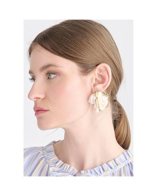 Paisie Pink Chiffon Bloom Earrings