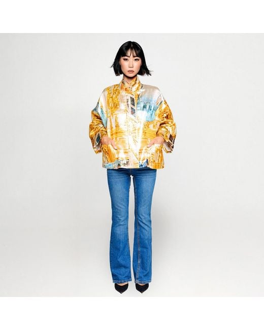Maxjenny Yellow Square Boxy Jacket