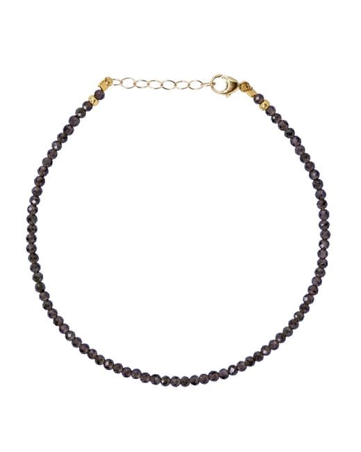 Bombyx House Metallic Tiny Charcoal Obsidian Bead Bracelet