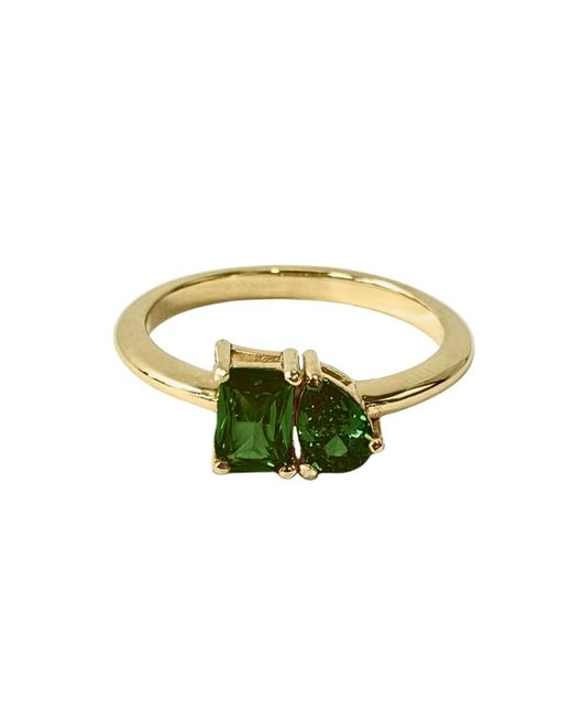 Belinda Jewelz Green Toi Et Moi Emerald Birthstone Ring