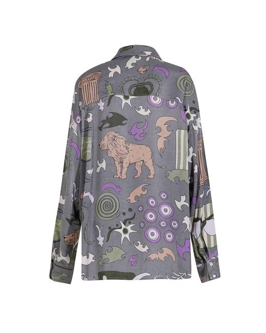 Iodes Gray Ayvalık Oversized Shirt