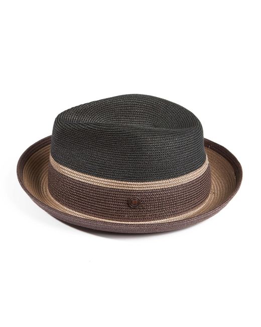 Dasmarca Hats Brown Dasmarca Verona And Summer Two Tone Straw Lightweight Fedora Hat For And for men