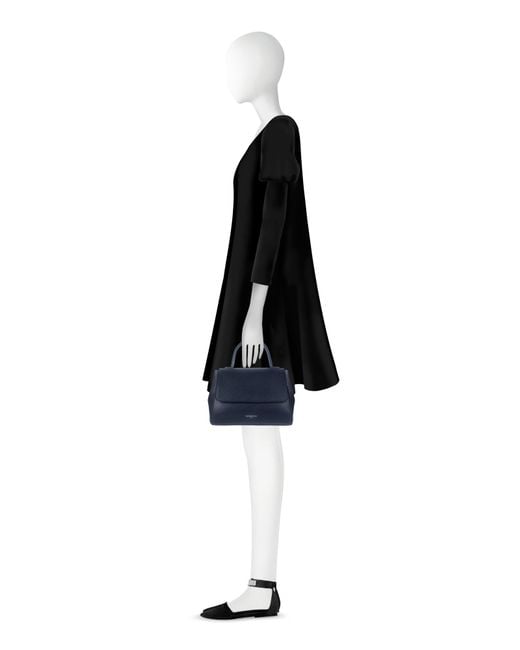 Le Parmentier Blue Ladyfinger Top Handle Ladybag W/Strap