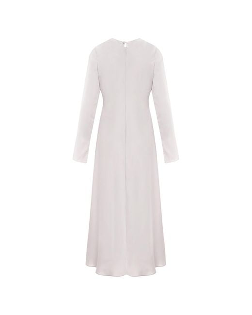 Plain white long sleeve dress hot sale
