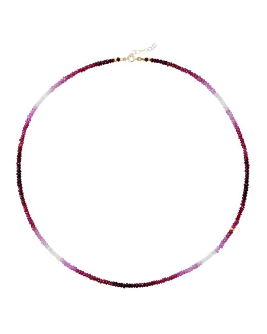 Bombyx House Multicolor Birthstone July Ruby Ombre Bead Necklace